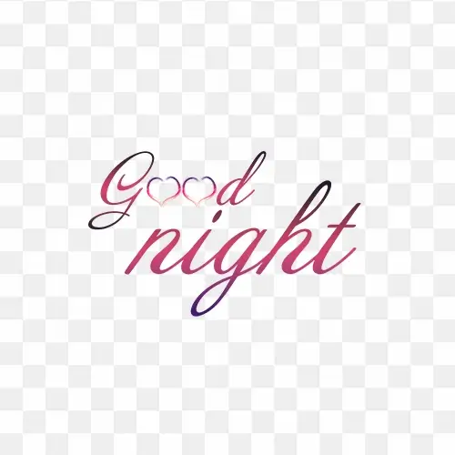 Good Night Text Illustration vector psd and png